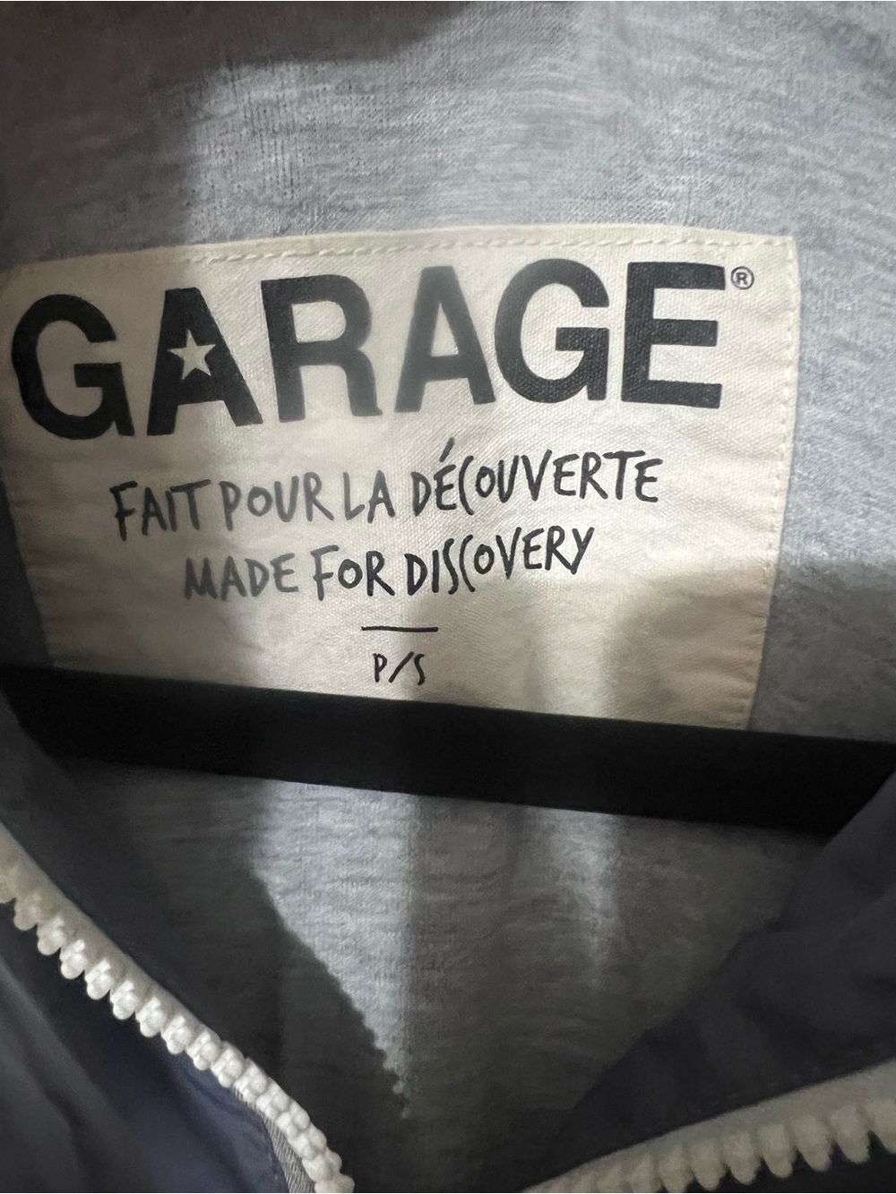 Garage Women's Navy Bomber Jacket with Silver Zipper